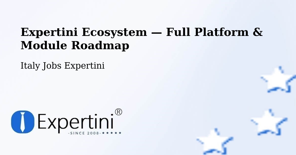 Expertini Ecosystem — Full Platform & Module Roadmap – Sciolze